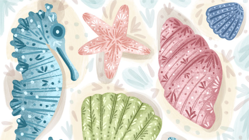 siga-ilustrada-servicio-estampado-textile-pattern-ilustracion-caballo-mar-horse-sea